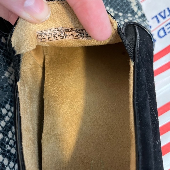 Vionic Black and White Snake Print Slip-On Shoes - Picture 9 of 9